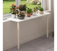 UZAMIRLEX Window Sill Extender Plate, No-Drill Adjustable Window Sill Plant Shelf Multicolor Multiple Sizes(White,W25cm/9.8" L120cm/47.2)