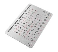 Uzbek Steel Board with Raised Stainless Braille Dots Alphabet