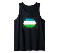 Uzbekistan Flag Graphic Tank Top