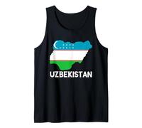 Uzbekistan Flag Map Uzbek Pride Uzbek Flag Uzbek Roots Tank Top