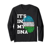 Uzbekistan It's in My DNA Uzbek Pride Uzbek Flag Uzbek Roots Long Sleeve T-Shirt