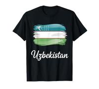 Uzbekistan Roots Uzbek Flag T-Shirt