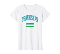 Uzbekistani Culture Uzbekistan Flag Graphic Value Graphic T-Shirt, Women, White, L