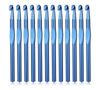 UzecPk 12Pcs 9mm Aluminum Crochet Hooks Ergonomic Handle Crochet Needles