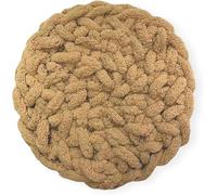 UzeEnde Cat Knitted Bed Mat - Handwoven Cozy Round Cushion Pad with Soft Chenille Texture Washable Warm Pet Blanket for Indoor Cats Sleeping Lounging Kneading All Seasons (#2,40cm)