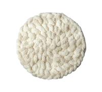 UzeEnde Cat Knitted Bed Mat - Handwoven Cozy Round Cushion Pad with Soft Chenille Texture Washable Warm Pet Blanket for Indoor Cats Sleeping Lounging Kneading All Seasons (#1,45cm)