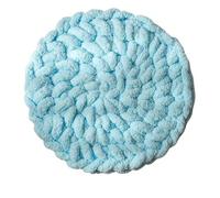 UzeEnde Cat Knitted Bed Mat - Handwoven Cozy Round Cushion Pad with Soft Chenille Texture Washable Warm Pet Blanket for Indoor Cats Sleeping Lounging Kneading All Seasons (#7,35cm)