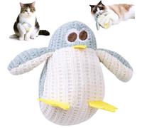 UzeEnde Catnip Interactive Cat Toy for Indoor Cat - Soft Plush Durable Chew & Teething Toy, Cute Penguin Mouse Flower Cactus Design, Self Play Enrichment for Bored Cats (#3)
