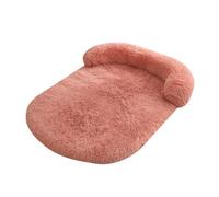 UzeEnde Fluffy Plush Calming Dog Bed - Cozy Anti-Anxiety Sponge Pet Sofa Mat with Neck Bolster, Soft Washable Furniture Protector for Large Medium Small Dogs Cats Indoor Resting Use (#8,L:100X75cm)