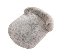 UzeEnde Fluffy Plush Calming Dog Bed - Cozy Anti-Anxiety Sponge Pet Sofa Mat with Neck Bolster, Soft Washable Furniture Protector for Large Medium Small Dogs Cats Indoor Resting Use (#5,L:100X75cm)