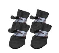 UzeEnde Non-Slip Waterproof Dog Shoes - 2-Pack Soft Fleece Lined Pet Booties for Small Medium Large Dogs, Adjustable Paw Covers with Reflective Straps for Hot Pavement Walking Rain Snow (#2,S)