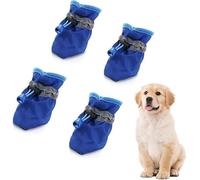 UzeEnde Non-Slip Waterproof Dog Shoes - 2-Pack Soft Fleece Lined Pet Booties for Small Medium Large Dogs, Adjustable Paw Covers with Reflective Straps for Hot Pavement Walking Rain Snow (#3,M)