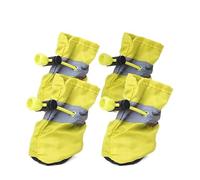 UzeEnde Non-Slip Waterproof Dog Shoes - 2-Pack Soft Fleece Lined Pet Booties for Small Medium Large Dogs, Adjustable Paw Covers with Reflective Straps for Hot Pavement Walking Rain Snow (#5,XL)