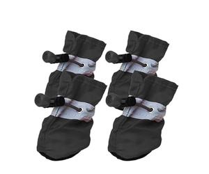 UzeEnde Non-Slip Waterproof Dog Shoes - 2-Pack Soft Fleece Lined Pet Booties for Small Medium Large Dogs, Adjustable Paw Covers with Reflective Straps for Hot Pavement Walking Rain Snow (#2,M)