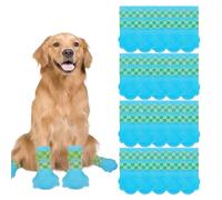 UzeEnde Upgrade Pet Booties 20PCS - Waterproof Reusable Dog Shoes with Adjustable Straps Durable Double-Layer Paw Protectors for Indoor Outdoor Walking Rainy Messy Days (XS)