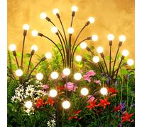 Uzexfio Solar Lights Outdoor(1 Pack,8 LEDs),Solar Lights Outdoor Waterproof for Garden Decor,4 Modes Firefly Light for Outdoor Decor,Big Bulb High Lumens Patio Decor,Sway by Wind,Gardening Gifts