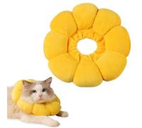 UZEXYO 1 pc Soft Cat Cone Collar a Donut Recovery Collar for Cats to Stop Licking Cute Sunflower Alternative for After Surgery