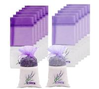 UZEXYO 12Pcs Lavender Bags for Wardrobes,Fresheners Scent Potpourri Pouches Aroma for Fill Dry Dried Lavendar Flower,Closet Cupboard Drawers Fragrance,Muslin Empty Sachets Bag,Storage Repellent