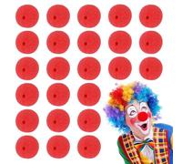 UZEXYO 24 Pack Red Clown Noses Soft Foam for Circus Costume Party Halloween Christmas Cosplay