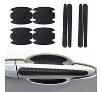 UZEXYO 8 PCS Black Car Door Handle Scratch Protectors,Car Handle Protectors,Black Sticker Protector Anti-Scratches Door Side Handle Paint Guard,Carbon Fiber Car Door Handle Cover Anti Scratch Stickers