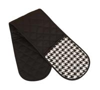 UZEXYO Black Double Oven Gloves Heat Resistant Cotton Potholder Extra Long 78cm Kitchen Oven Mitts for Heavy Duty Protection and Cooking