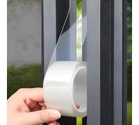 UZEXYO Clear Window Weather Sealing Tape 3cm x 10m Removable Insulation Film for Door and Window Gaps Waterproof Draft Stopper Adhesive Seal Strip No Residue