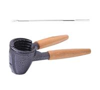 UZEXYO Nutcracker Heavy Duty Nut Cracker for All Nuts Walnut Pecan Tool with Ergonomic Wooden Handle for Almonds Hazelnuts Kitchen Gadget