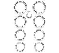 Uzgtvy 10G Septum Rings Piercing Jewelry Surgical Stainless Steel Silver Hinged Clicker Septum Nose Pa Ring Hoop 10 Gauge Helix Rook Daith Tragus Earrings Prince Albert Piercing Jewelry Women Men