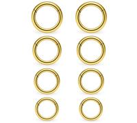 Uzgtvy 12G Septum Rings Piercing Jewelry Surgical Stainless Steel Gold Hinged Clicker Septum Nose Pa Ring Hoop 12 Gauge Helix Rook Daith Tragus Earrings Prince Albert Piercing Jewelry Women Men