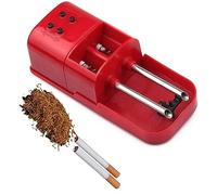 UZIAH DIY Electric Cigarette Machine Non-Slip Base Automatic Cigarette Rolling Mini Machine with Double Tube,Red