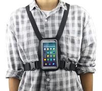 UZIAH Phones Mobile Action Camera Body Chest Mount Harness Strap Holde, Smartphone Chest Strap Mount + Waterproof Case Holder