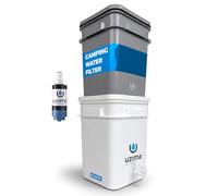 Uzima UZ-2 Portable Camping Water Filter, Fast Filtration, 1L/min Flow Rate, Ideal for Home, Camping, Hiking, Emergency Use