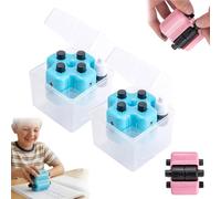 UZIPZ 4-In-1 Maths Roller Stamp, Reusable Magic Stamp Maths for Addition Subtraction Multiplication Division Within 100, Random Roller Maths Practice Stamps for Preschool (2PCS Blue)