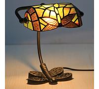 Uziqueif Bankers Vintage Tiffany Stained Glass Retro Classic Desk Lamp, Libelle 2