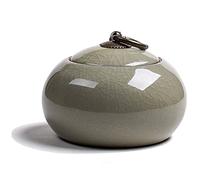 Uziqueif Ceramic Pet Urn for Dogs & Cats, Small, Emerald Appearance, Traditional Craft, Secure Seal, Multipurpose Memorial Urn