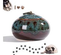 Uziqueif Ceramic Small Urns for Human Ashes, Mini Urns for Ashes for Adults Urns for Pets Dogs Cats Ashes Funeral Urns for Ashes Keepsake Haustierurnen h