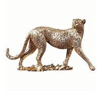 Uziqueif Leopard Panther Statue, Resin Crafts Vintage Leopard Sculpture Jaguar, Nordic Style Modern Resin Statue Animal Model Home Decoration