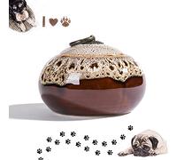 Uziqueif Mini Pet ceramic urn, Small Ceramic pet Ashes Funeral Burial Box, Cremation Keepsake for Small Animals, Bird, Reptile, Rabbit, Hamster, Forever Memorials