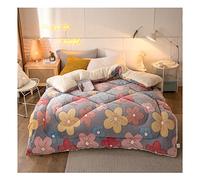 Uziqueif Quilt - All Seasons Duvet, Thicken Lamb Cashmere Blanket - Winter Soft Warm Comforter - Fluffy Flannel Throw Blanket for Home Bedroom, Gray, 200×230cm (3kg)