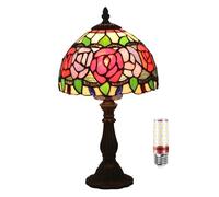 Uziqueif Tiffany Lamps, Tiffany Style Lamp, 8 Inch Table Lamp, Handmade Stained Glass Lamp, Table Lamps For Living Room Und Bedroom,D
