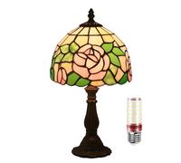 Uziqueif Tiffany Lamps, Tiffany Style Lamp, 8 Inch Table Lamp, Handmade Stained Glass Lamp, Table Lamps For Living Room Und Bedroom,A