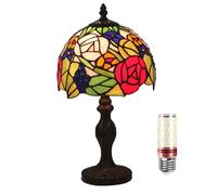 Uziqueif Tiffany Lamps, Tiffany Style Lamp, 8 Inch Table Lamp, Handmade Stained Glass Lamp, Table Lamps For Living Room Und Bedroom,C