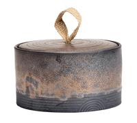 Uziqueif Vintage Ceramic Tea Caddy Tea Canister Tea Storage Container Tins Jar with Airtight Lid - Stoneware Food Organization Tank for Loose Leaf Tea, Coffee Bean, Herb, Sugar, Spice, Nuts,Retro B