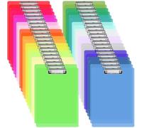 UZLU 40 Pcs Plastic Clipboard Bulk 12.5 x 9 in Acrylic Clear Colored Clipboard 20 Colors Low Profile Clip Board Folder Standard Letter Size Portable Waterproof for Classroom Office Outdoor Indoor Use