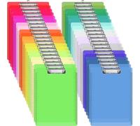 UZLU 40 Pcs Plastic Clipboards Bulk with Scale Lines 20 Assorted Colors 12.5 x 9 in Clear Colored Clip Board Standard A4 Letter Size Low Profile Clipboard for Classroom Office Supplies Back to School