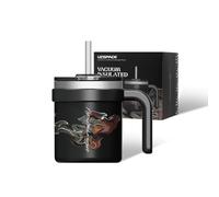 UZSPACE Thermal Mug with Handle ArtisticPrint Cup, 500ml Black