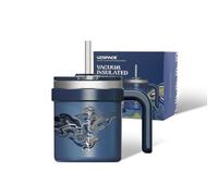 UZSPACE Thermal Mug with Handle ArtisticPrint Cup, 500ml Blue