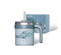 UZSPACE Thermal Mug with Handle ArtisticPrint Cup, 500ml Misty Blue