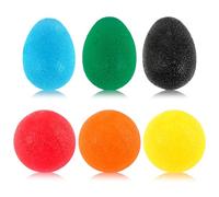 UZSUZZ 6-Piece Hand Stress Ball Set - Hand Physiotherapy & Rehabilitation Training Oval & Round Stress Balls - Anxiety Relief & Joint Pain Relief - Multi-Coloured, TPR Material