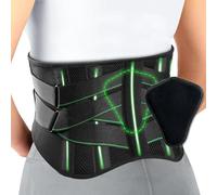 UZSUZZ Lower Back Support Belt, Adjustable Back Lumbar Brace with 5 Support Stays & 3D Soft Pad, Breathable Lumbar Support Belt for Scoliosis & Sciatica, Back Pain Relief, Work, Heavy Lifting, Unisex